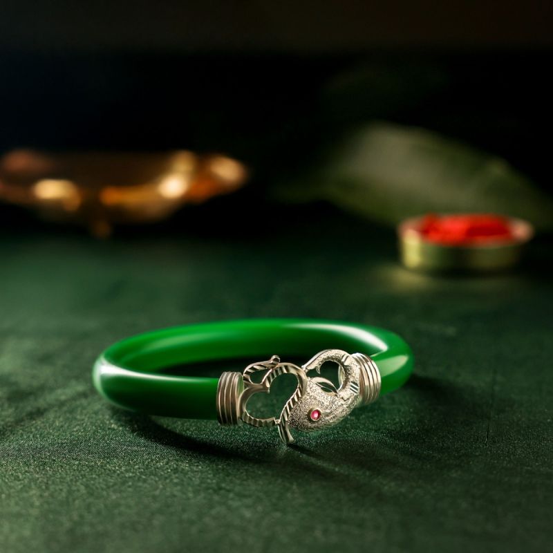 Jungle Muse Silver Pola Bangle