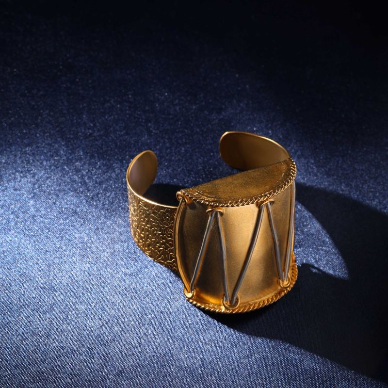 Dhol Crafted Golden Colored Bracelet