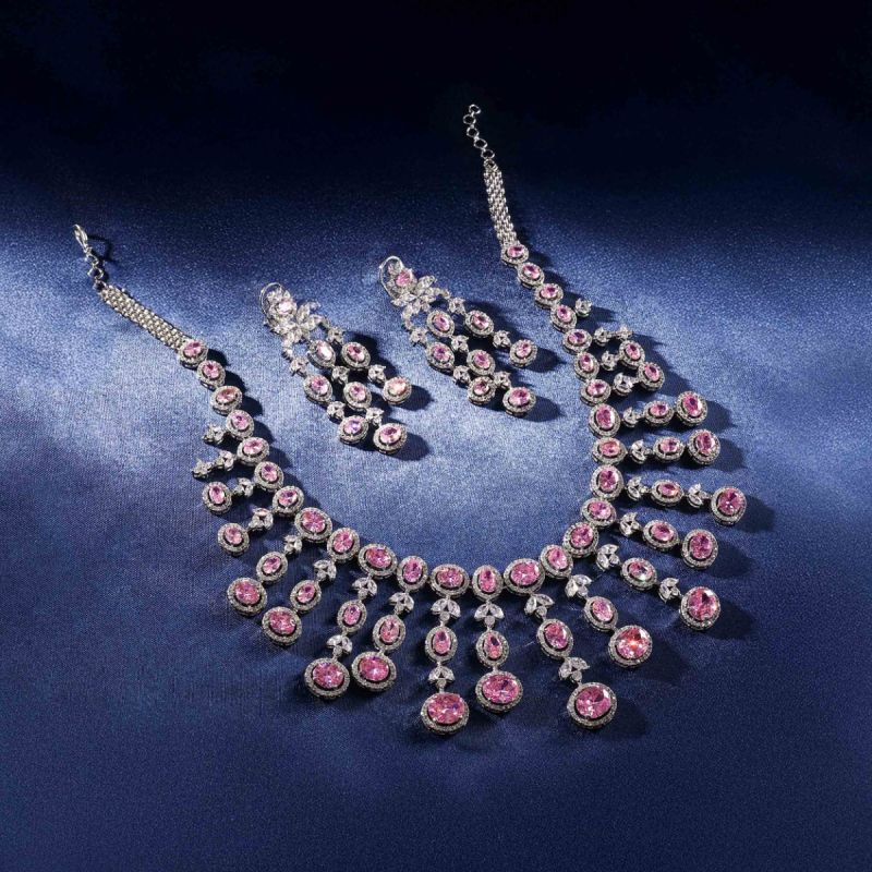 Stunning Pink Princess Necklace Set