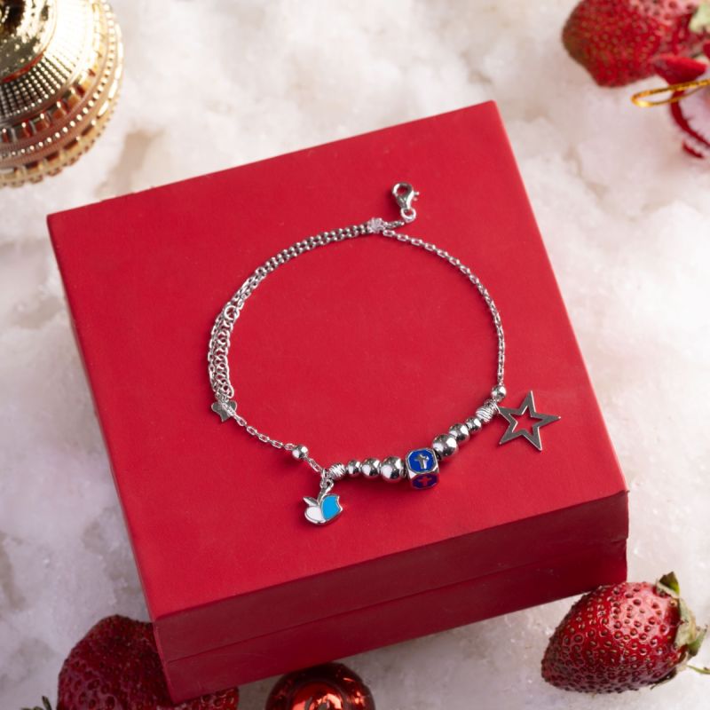 Nightfall Star Silver Anklet