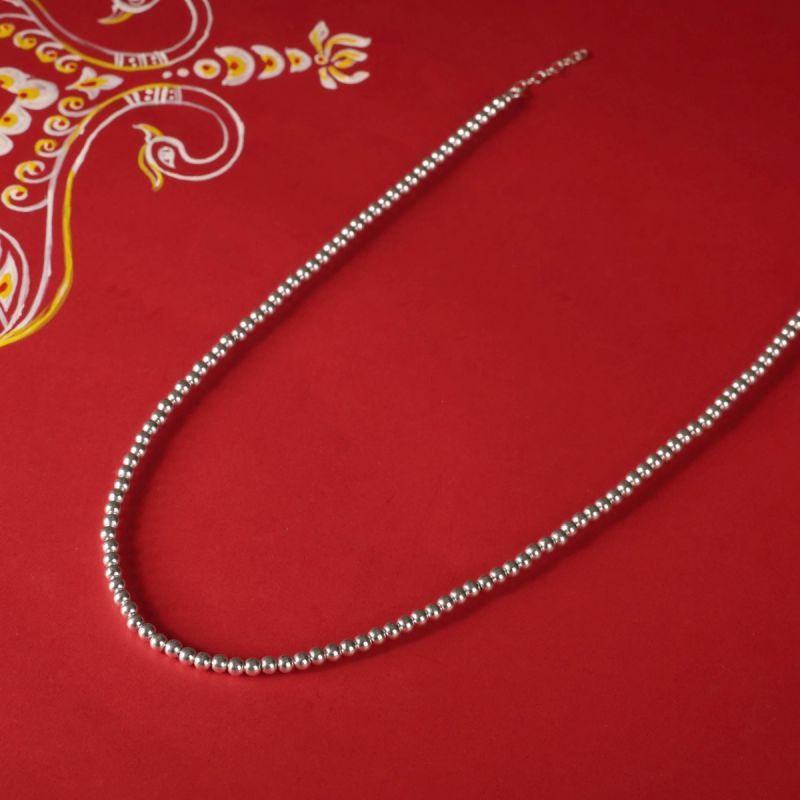 Glacier Bead Men's Silver Chain