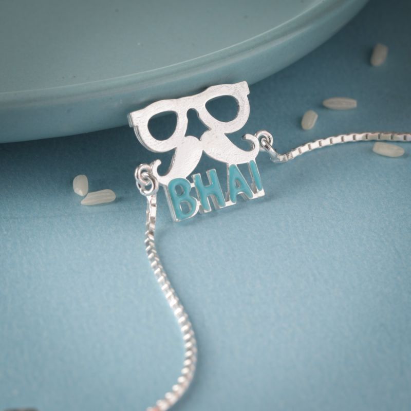 Joyful Connection Silver Rakhi