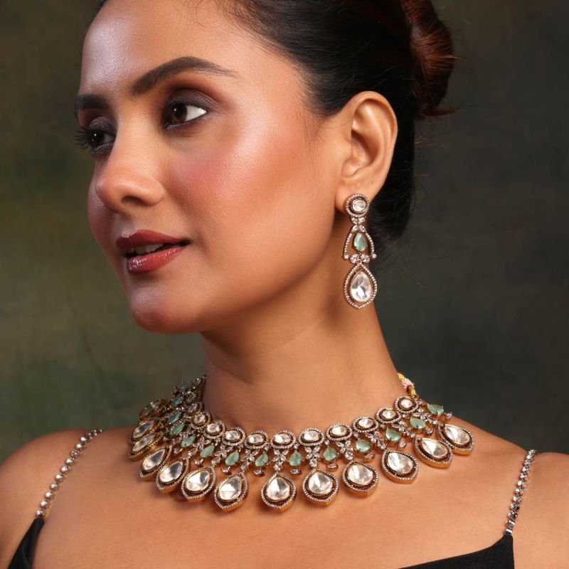 Diamond Drip Necklace Set
