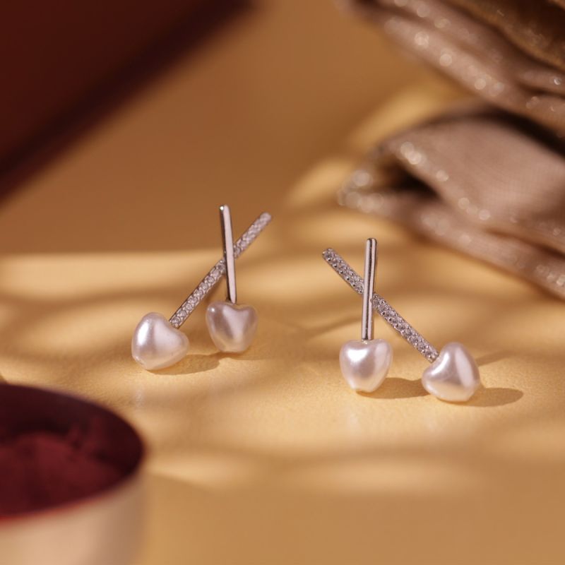 Luna Love Silver Studs