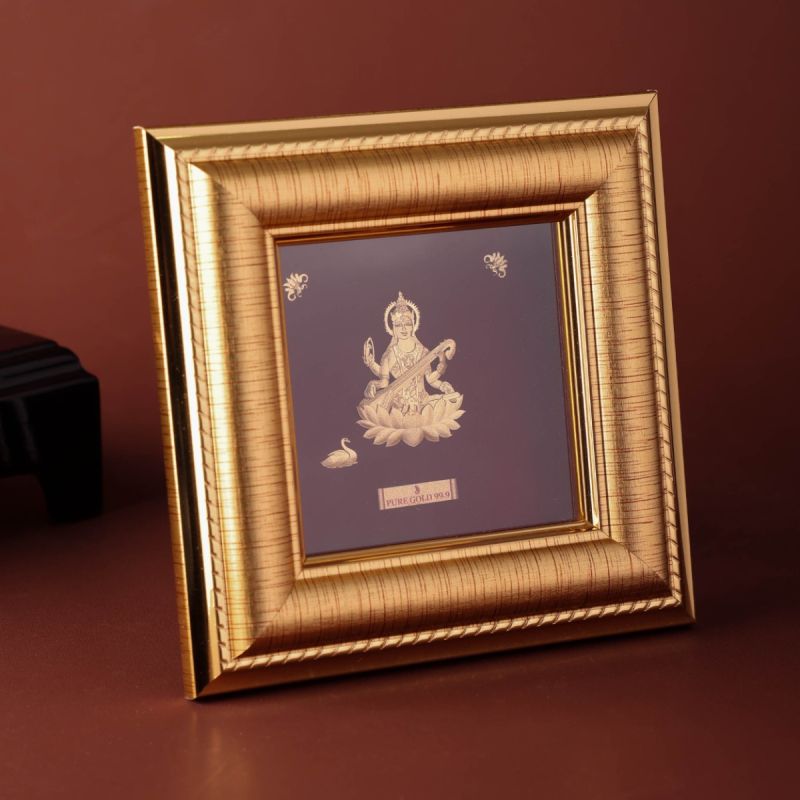 Aura of Saraswati Gold Foil Frame