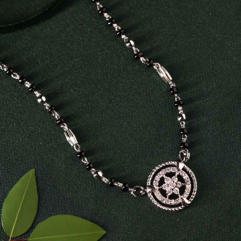 Shringar Spark Silver Mangalsutra
