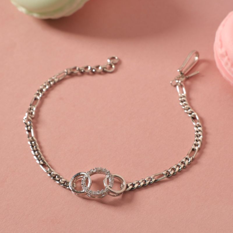 Circle Clique Silver Friendship Band