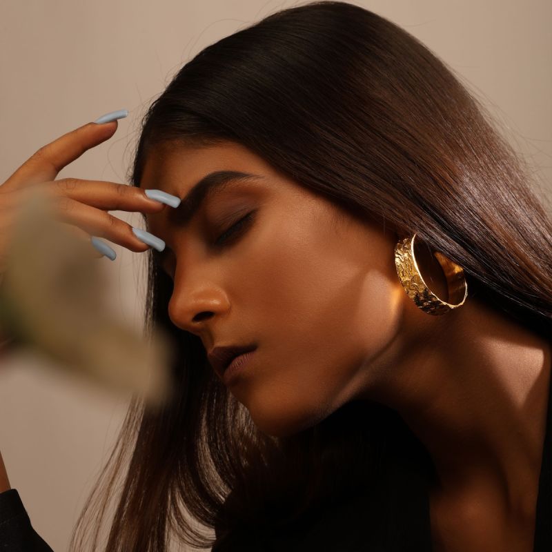 Leafy Elegance Hoop Earrings