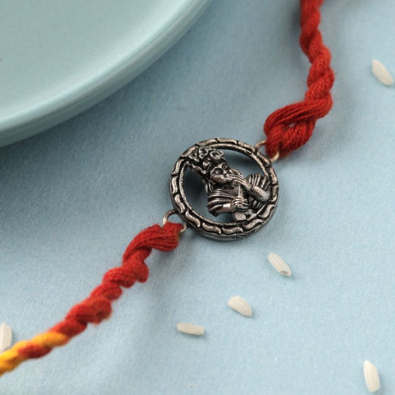 Sacred Krishna Silver Rakhi