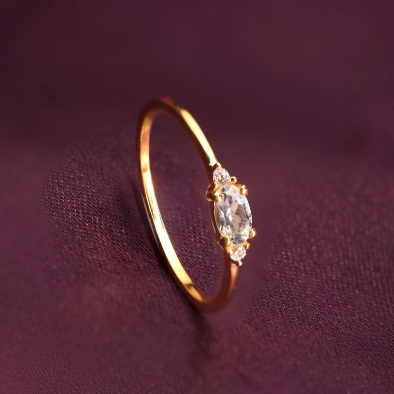 Icy Blue Mirage Silver Ring