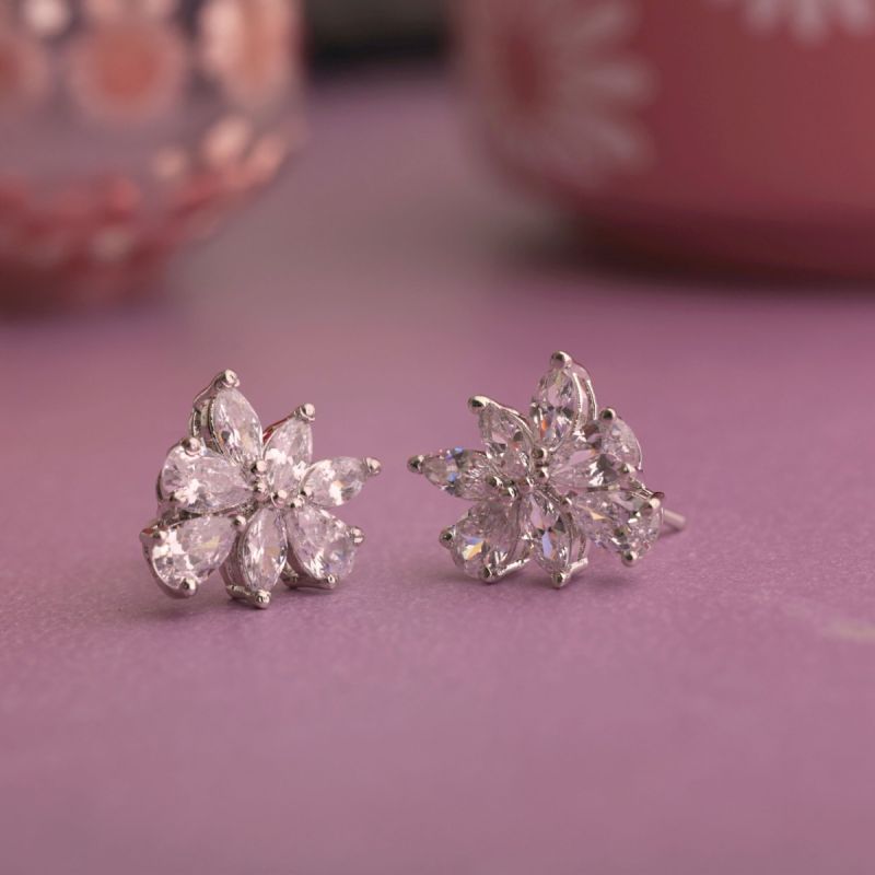 Luxe Bloom Sparkle Studs
