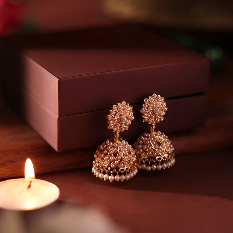 Festive Favourite Golden Jhumkas