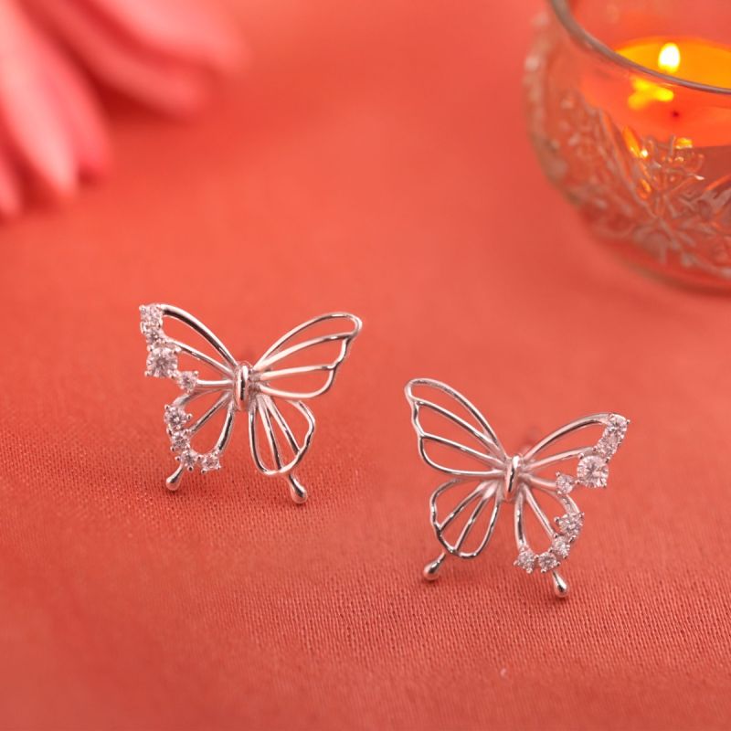 Wing It Silver Studs