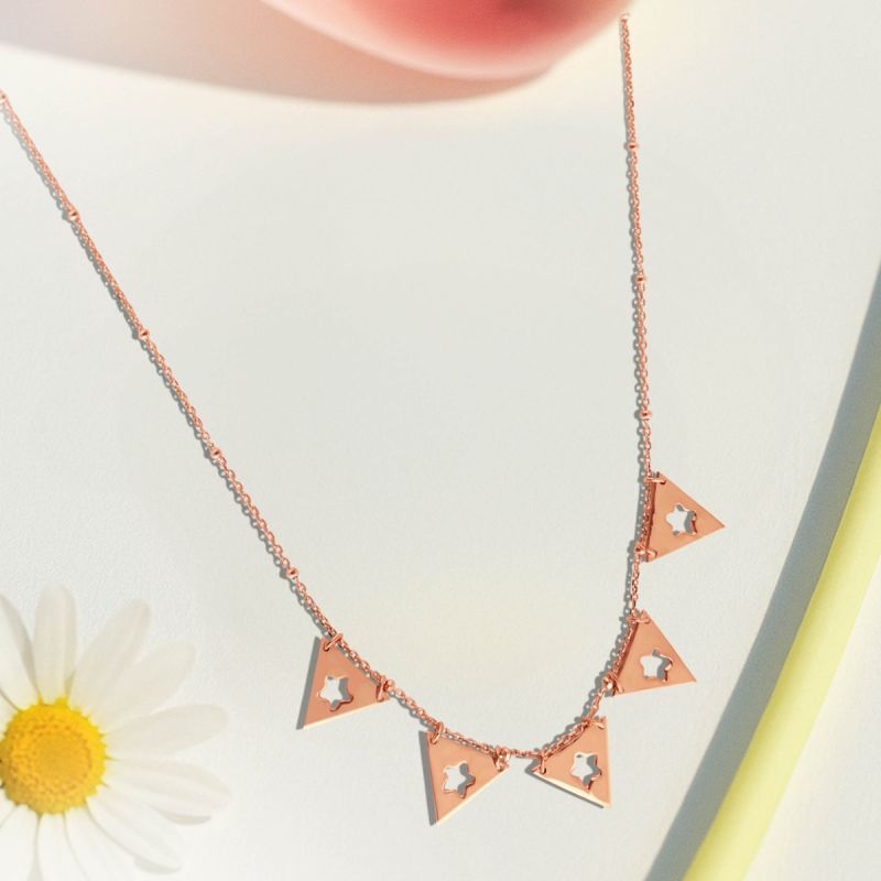 Starstruck Triangle Silver Chain Pendant