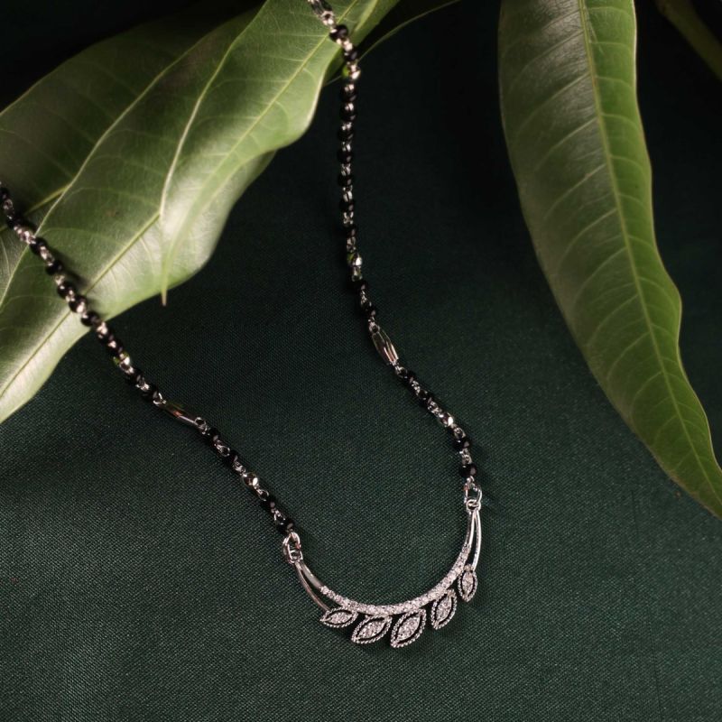 Leaf Luxe Silver Mangalsutra