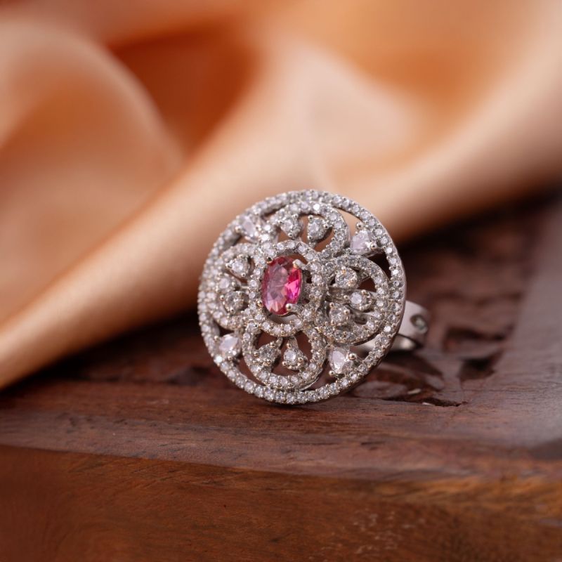 Magenta Moment Statement Ring