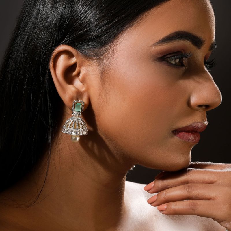 Alluring Sparkle Jhumka Earrings