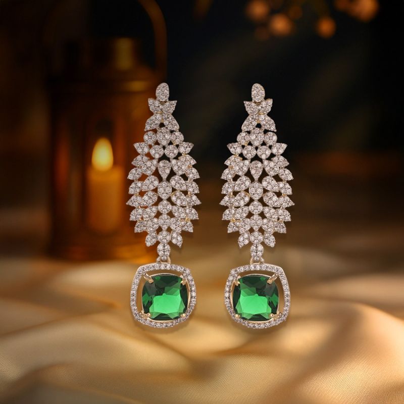 Emerald Night Spark Earrings