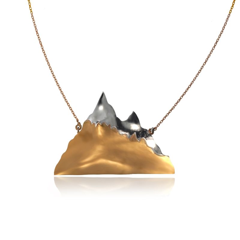 Mountain Textured Chain Pedant