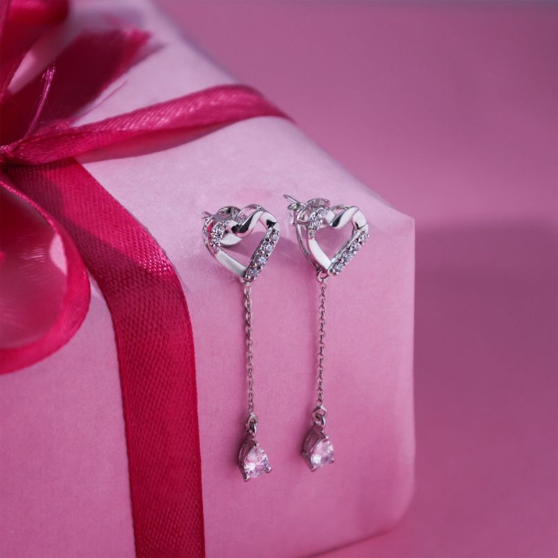 Love Trail Silver Earrings