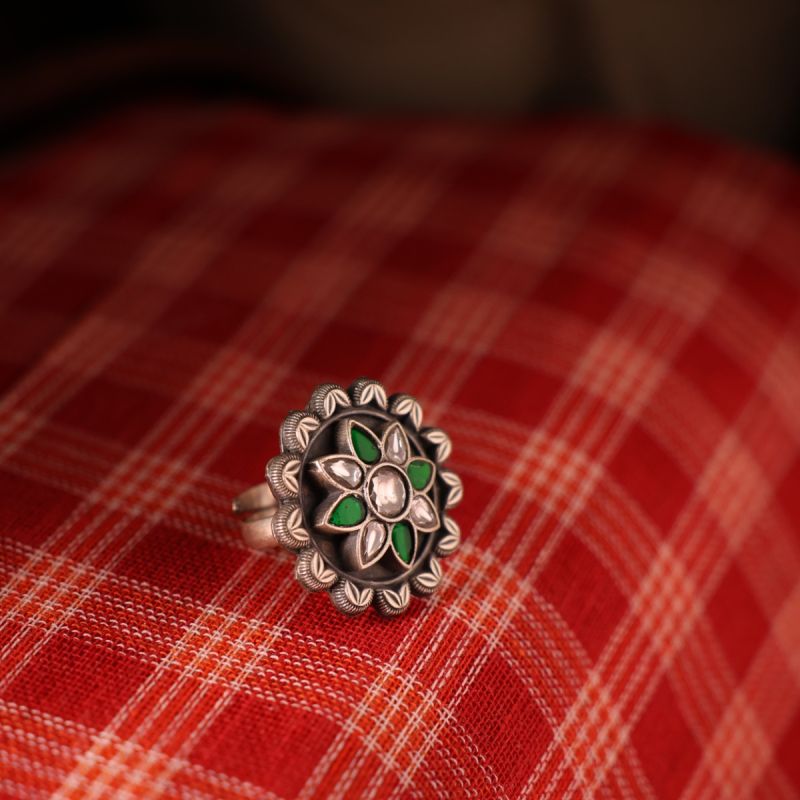 Floral, Fresh & Fire Silver Ring