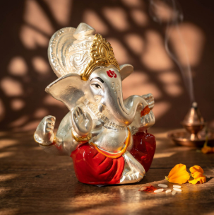 Sterling Blessings Ganesha Statue