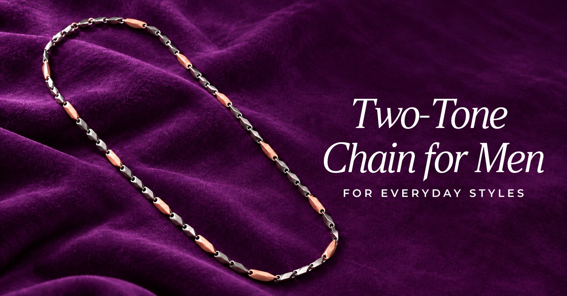 Two-Tone Chain for Men for Everyday Styles